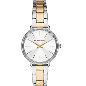 Buy Shop Michael Kors Pyper Quartz Silver Dial Two Tone Steel Strap Watch For Women - MK1041 USA Online