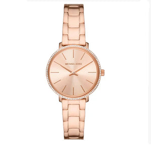 Buy Shop Michael Kors Pyper Quartz Rose Gold Dial Rose Gold Steel Strap Watch For Women - MK1040 USA Online