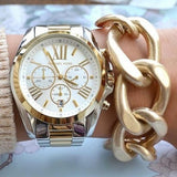 Buy Shop Michael Kors Bradshaw Silver Dial Two Tone Steel Strap Watch for Women - MK5627 USA Online