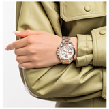 Buy Shop Michael Kors Bradshaw Chronograph White Dial Two Tone Steel Strap Watch For Women - MK7258 USA Online