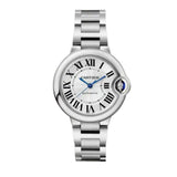 Buy Shop Cartier Ballon Bleu De Cartier Silver Dial Silver Steel Strap Watch for Women - WSBB0044 USA Online