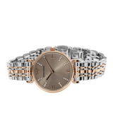 Buy Shop Emporio Armani Gianni T Bar Grey Dial Two Tone Steel Strap Watch For Women - AR1840 USA Online