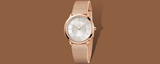 Buy Shop Calvin Klein Minimal White Dial Rose Gold Mesh Bracelet Watch for Women - K3M22626 USA Online