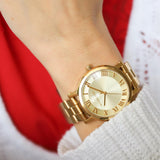 Buy Shop Michael Kors Norie Gold Dial Gold Steel Strap Watch for Women - MK3560 USA Online