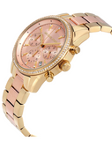 Buy Shop Michael Kors Ritz Chronograph Rose Dial Two Tone Steel Strap Watch for Women - MK6475 USA Online