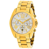 Buy Shop Michael Kors Bradshaw Chronograph White Dial Gold Steel Strap Watch For Women - MK6266 USA Online