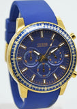 Buy Shop Guess Fuel Chronograph Blue Dial Blue Rubber Strap Watch for Men - W0802G2 USA Online