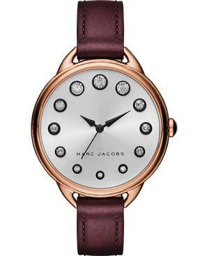 Buy Shop Marc Jacobs Betty White Dial Brown Leather Strap Watch for Women - MJ1481 USA Online
