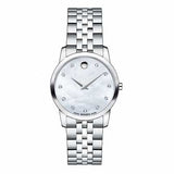 Movado Museum Classic Mother of Pearl Dial Silver Steel Strap Watch For Women - 0606612