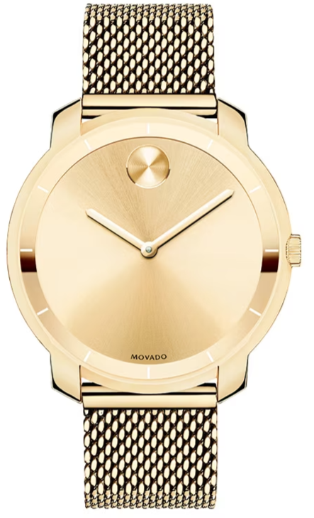Buy Shop Movado Bold Gold Dial Gold Mesh Bracelet Watch for Women - 3600242 USA Online