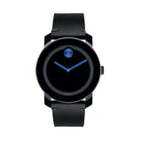 Buy Shop Movado Bold TR90 Black Dial Black Leather Strap Watch For Men - 3600307 USA Online