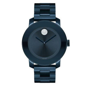 Buy Shop Movado Bold Blue Dial Blue Steel Strap Watch For Women - 3600388 USA Online