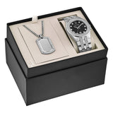 Buy Shop Bulova Crystal Collection Black Dial Silver Steel Strap Watch for Men - 96K102 USA Online