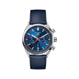 Buy Shop Tag Heuer Carrera Chronograph Blue Dial Blue Leather Strap Watch for Men - CBN201D.FC6543 USA Online