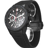 Buy Shop Tag Heuer Carrera Automatic Chronograph Black Dial Black Rubber Strap Watch for Men - CBG2A90.FT6173 USA Online
