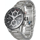 Buy Shop Tag Heuer Carrera Automatic Chronograph Black Dial Silver Steel Strap Watch for Men - CBM2110.BA0651 USA Online