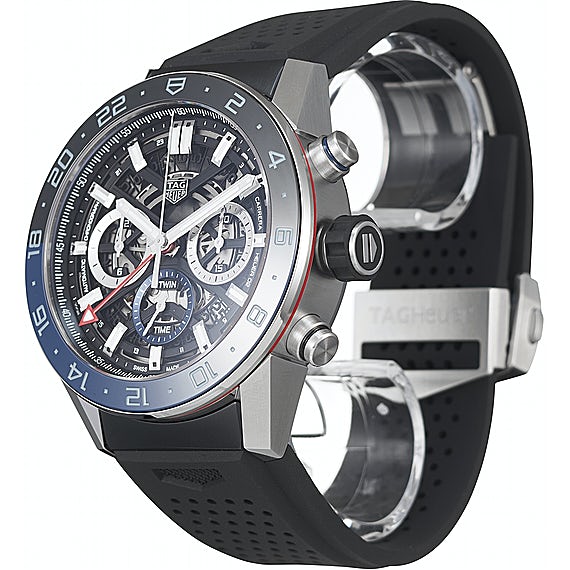 Buy Shop Tag Heuer Carrera Automatic Chronograph Steel & Ceramic Black Dial Black Rubber Strap Watch for Men - CBG2A1Z.FT6157 USA Online