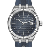 Maurice Lacroix Aikon Automatic Date Blue Dial Blue Silicone Strap Watch For Men - AI6008-SS000-430-4