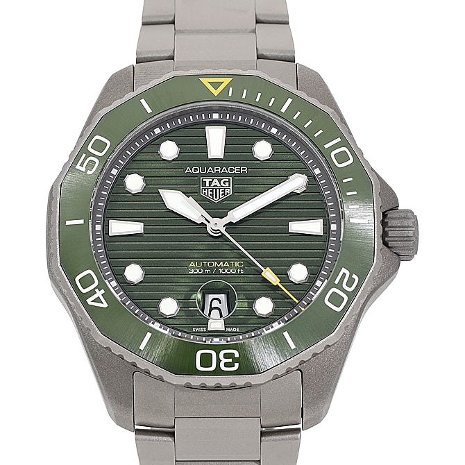 Buy Shop Tag Heuer Aquaracer Professional 300 Automatic Green Dial Silver Steel Strap Watch for Men - WBP208B.BF0631 USA Online
