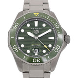 Buy Shop Tag Heuer Aquaracer Professional 300 Automatic Green Dial Silver Steel Strap Watch for Men - WBP208B.BF0631 USA Online