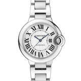Buy Shop Cartier Ballon Bleu De Cartier Silver Dial Silver Steel Strap Watch for Women - WSBB0044 USA Online