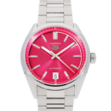 Buy Shop Tag Heuer Carrera Date Automatic 18K Pink Dial Silver Steel Strap Watch for Women - WBN2313.BA0001 USA Online