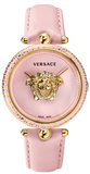 Buy Shop Versace Palazzo Empire Pink Dial Pink Leather Strap Watch for Women - VCO030017 USA Online