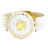 Buy Shop Versace Palazzo Empire White Dial White Leather Strap Watch for Women - VCO040017 USA Online