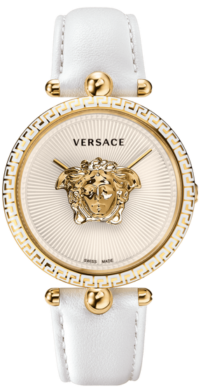 Buy Shop Versace Palazzo Empire White Dial White Leather Strap Watch for Women - VCO040017 USA Online