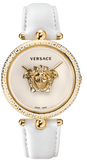 Buy Shop Versace Palazzo Empire White Dial White Leather Strap Watch for Women - VCO040017 USA Online