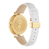 Buy Shop Versace Palazzo Empire White Dial White Leather Strap Watch for Women - VCO040017 USA Online