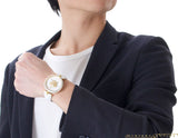 Buy Shop Versace Palazzo Empire White Dial White Leather Strap Watch for Women - VCO040017 USA Online