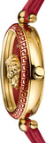 Buy Shop Versace Palazzo Empire Red Dial Red Leather Strap Watch for Women - VCO120017 USA Online
