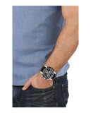 Buy Shop Versace V Ray Chronograph Quartz Black Dial Black Leather Strap Watch For Men - VE2I00121 USA Online