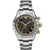 Buy Shop Versace Classic Chronograph Quartz Black Dial Silver Steel Strap Watch For Men - VEV700419 USA Online