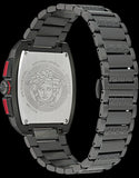 Versace Dominus Chronograph Quartz Black Dial Black Steel Strap Watch For Men - VE6H00623