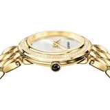 Buy Shop Versace V Flare Diamonds Silver Dial Gold Steel Strap Watch for Women - VEBN00918 USA Online