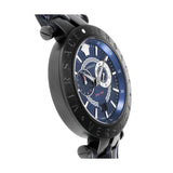 Buy Shop Versace V Race Chronograph Quartz Blue Dial Blue Leather Strap Watch For Men - VEBV00419 USA Online