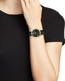 Versace Audrey Quartz Black Dial Black Leather Strap Watch for Women - VELR00319