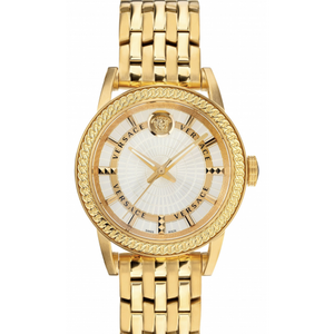 Buy Shop Versace Code Quartz Silver Dial Gold Steel Strap Watch For Men - VEPO00420 USA Online