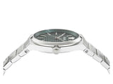 Buy Shop Versace V-Auria Quartz Green Dial Silver Steel Strap Watch for Men - VE0F00125 USA Online