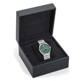 Buy Shop Versace V-Auria Quartz Green Dial Silver Steel Strap Watch for Men - VE0F00125 USA Online