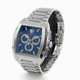 Versace Dominus Chronograph Blue Dial Silver Steel Strap Watch For Men - VE6H00423