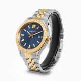 Buy Shop Versace Hellenyium Quartz Blue Dial Two Tone Steel Strap Watch for Men - VEVK00520 USA Online