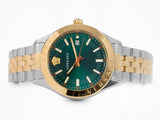 Versace Hellenyium Green Dial Two Tone Steel Strap Watch for Women - VEVH00620