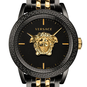 Buy Shop Versace Palazzo Empire Black Dial Two Tone Steel Strap Watch for Men - VERD01119 USA Online