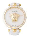 Buy Shop Versace Palazzo Empire White Dial White Leather Strap Watch for Women - VCO040017 USA Online