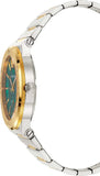 Buy Shop Versace Hellenyium Quartz Green Dial Silver Steel Strap Watch For Men - VEVK00420 USA Online