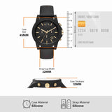 Buy Shop Armani Exchange Outerbanks Chronograph Black Dial Black Steel Strap Watch For Men - AX7105 USA Online