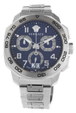 Buy Shop Versace Dylos Chronograph Blue Dial Silver Steel Strap Watch for Men - VQC090016 USA Online
